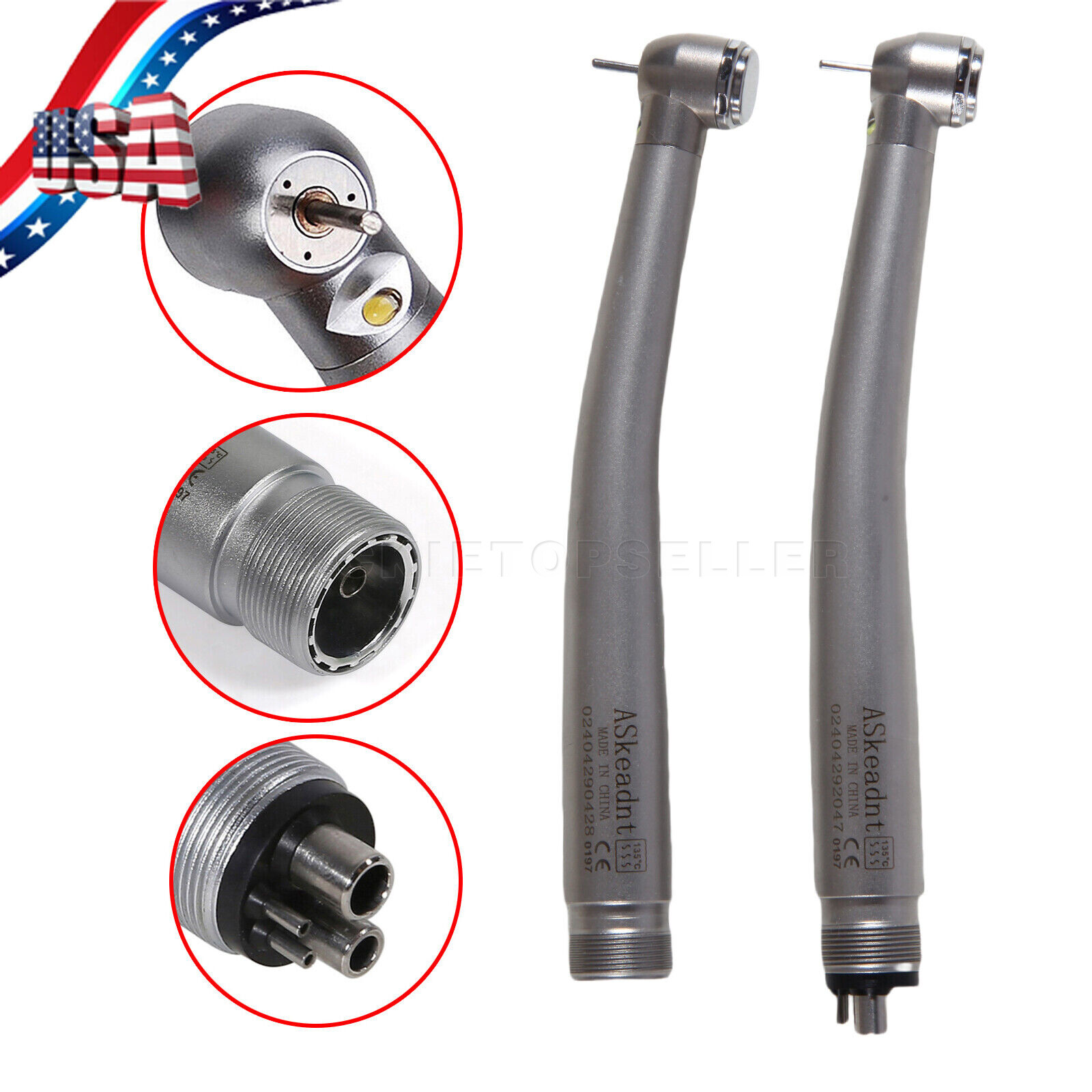 KaVo Style Dental Fiber Optic LED E-generator High Speed Handpiece Turbine 4H/2H