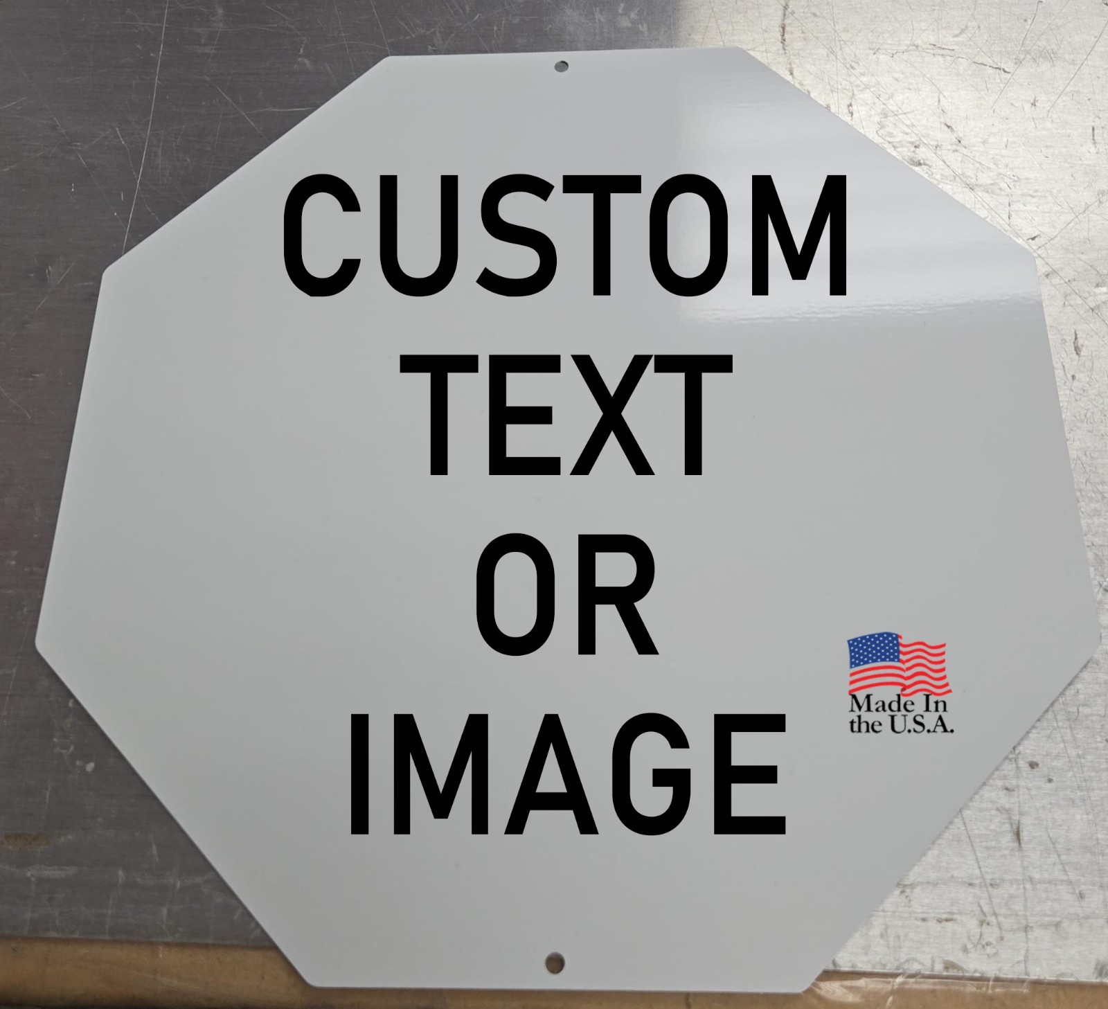 Make a Sign Custom With Your Text, Name, Logo, Photo, etc. 12″x12″ Metal Sign