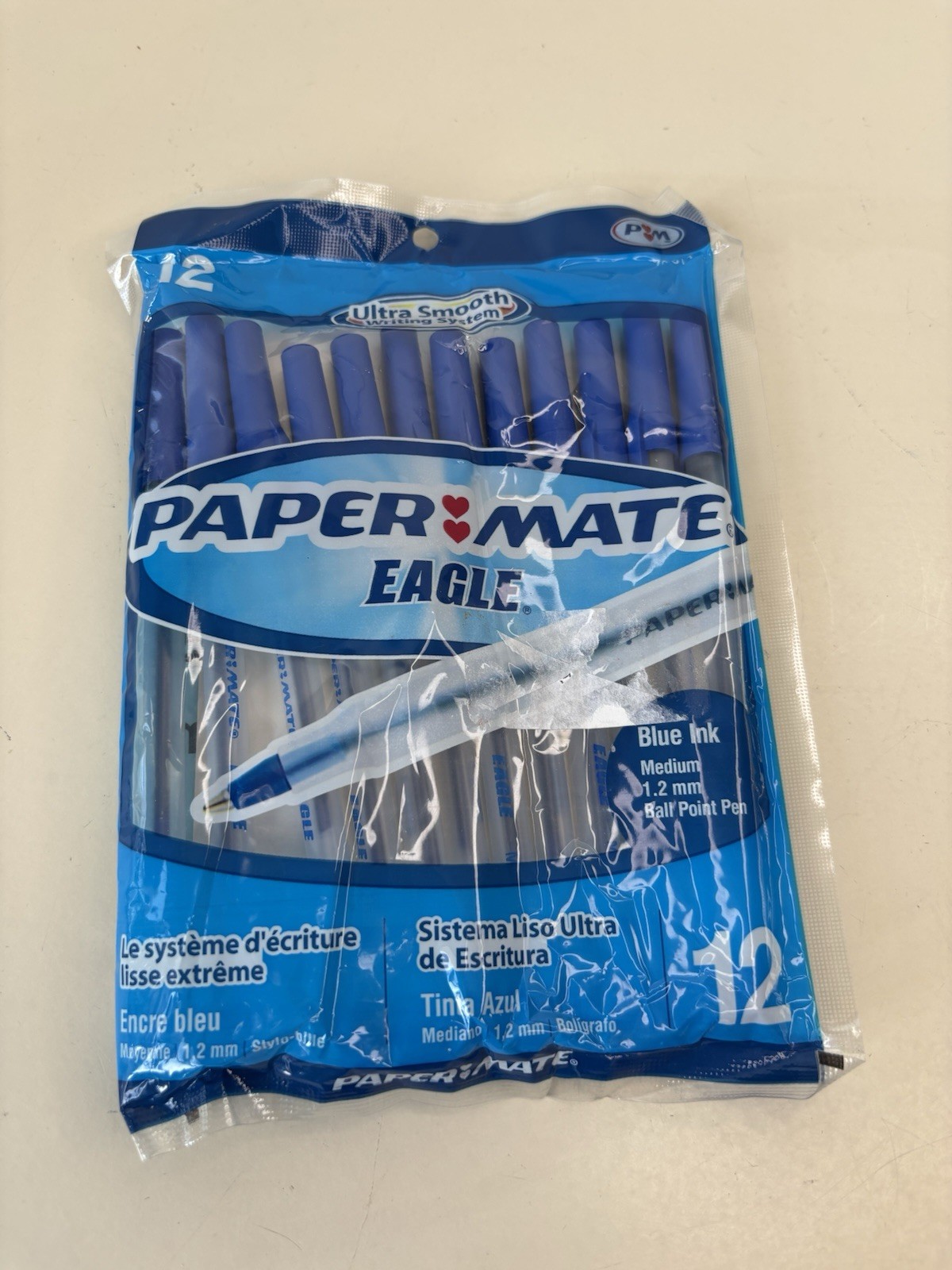 Papermate Eagle Pens 12 Blue Sealed Package Ball Point