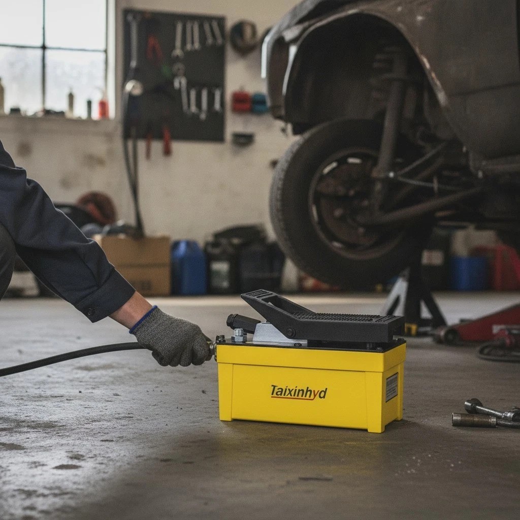 Heavy-Duty Hydraulic Foot Pump, 98 CU.in, 10,000 PSI – Fast Acting & Lightweight