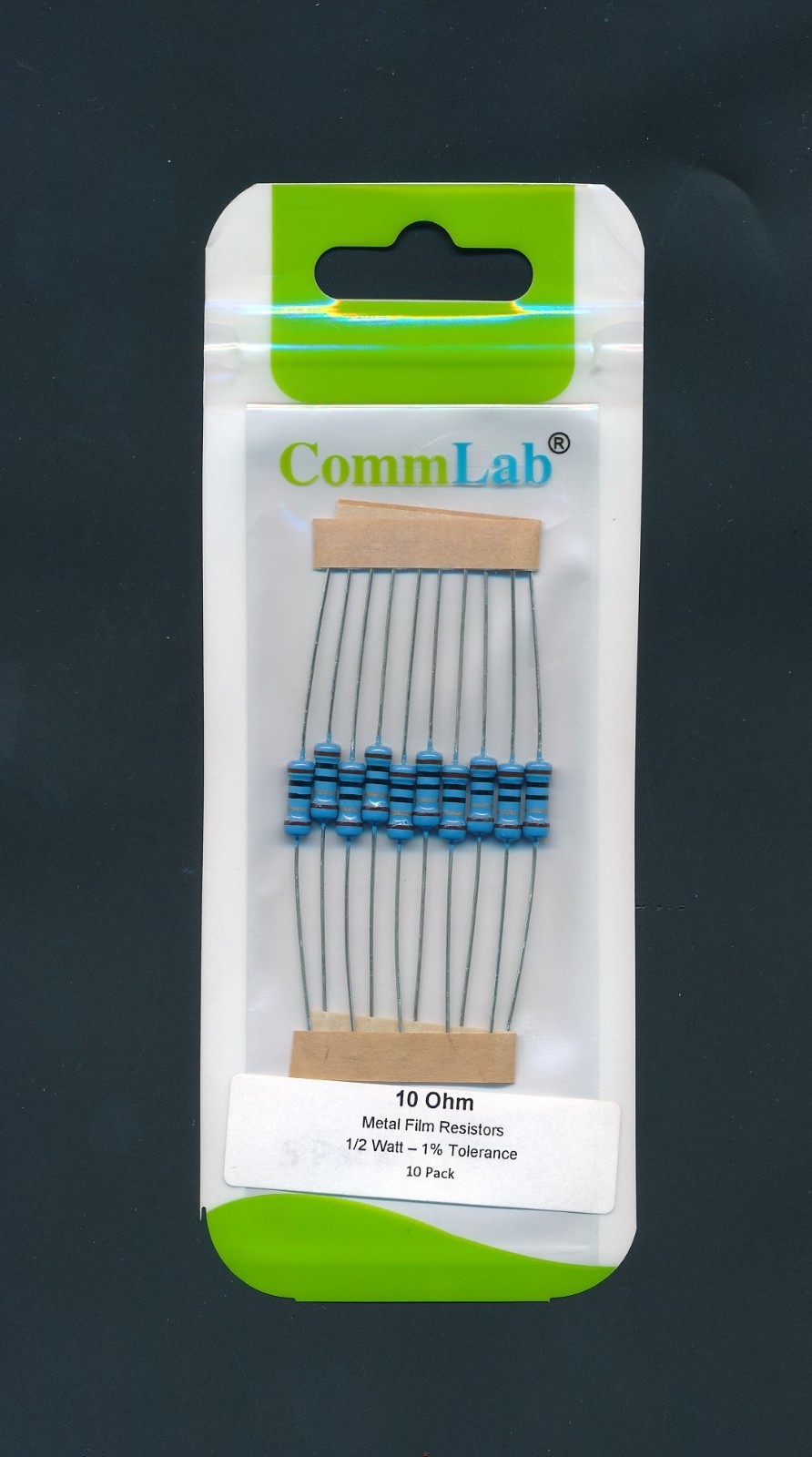 10 pcs Metal Film 1/2 watt 1% resistors 1/2W . You pick Value 0.47-470K Ohms