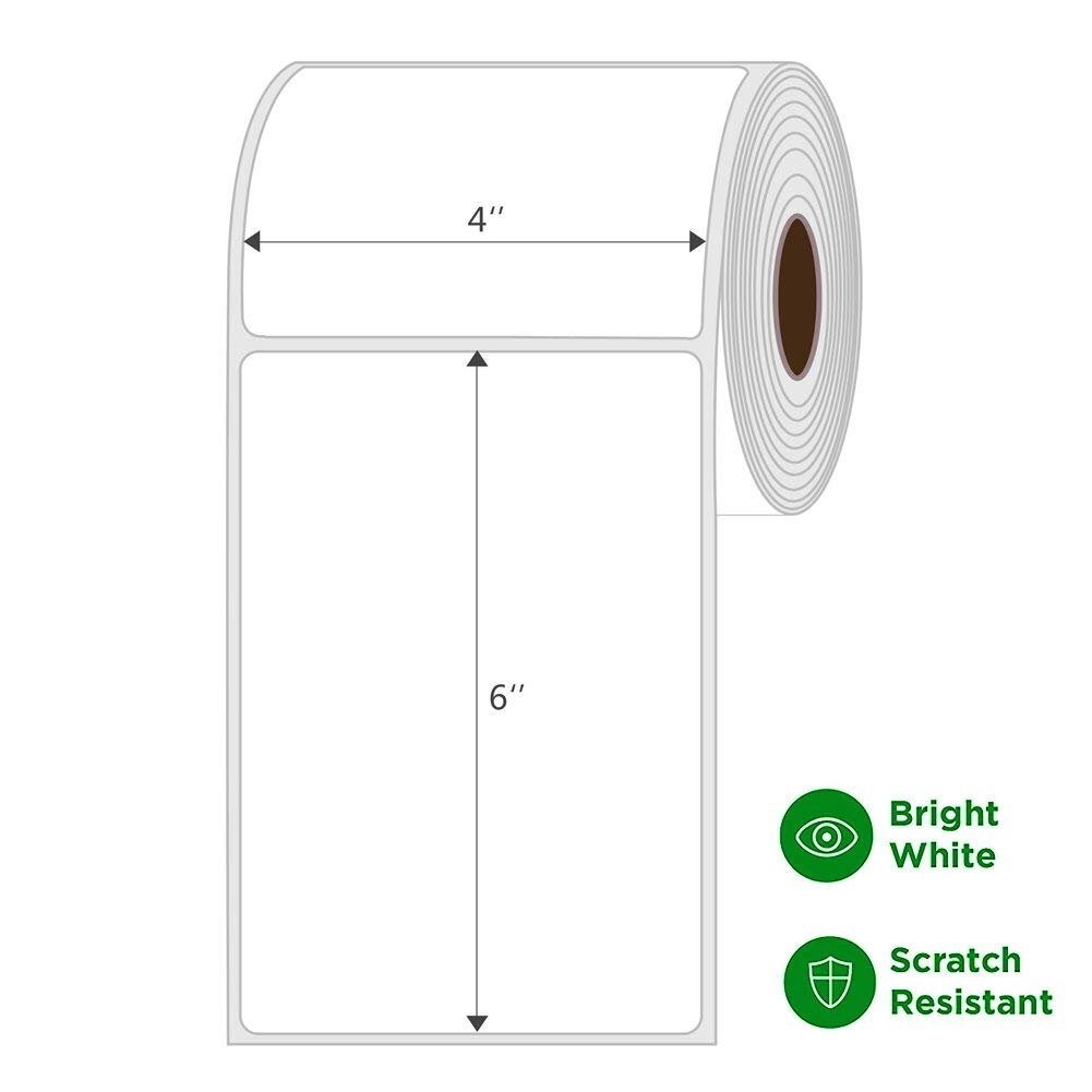 4×6 Direct Thermal Shipping Labels 250 Per Roll for Zebra Eltron 2844 ZP450 UPS