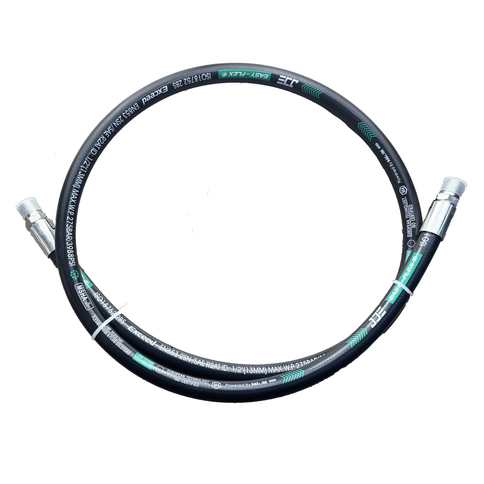 Hydraulic Hose 1/2” with Male NPT X Male NPT,36”Long 3988PSI