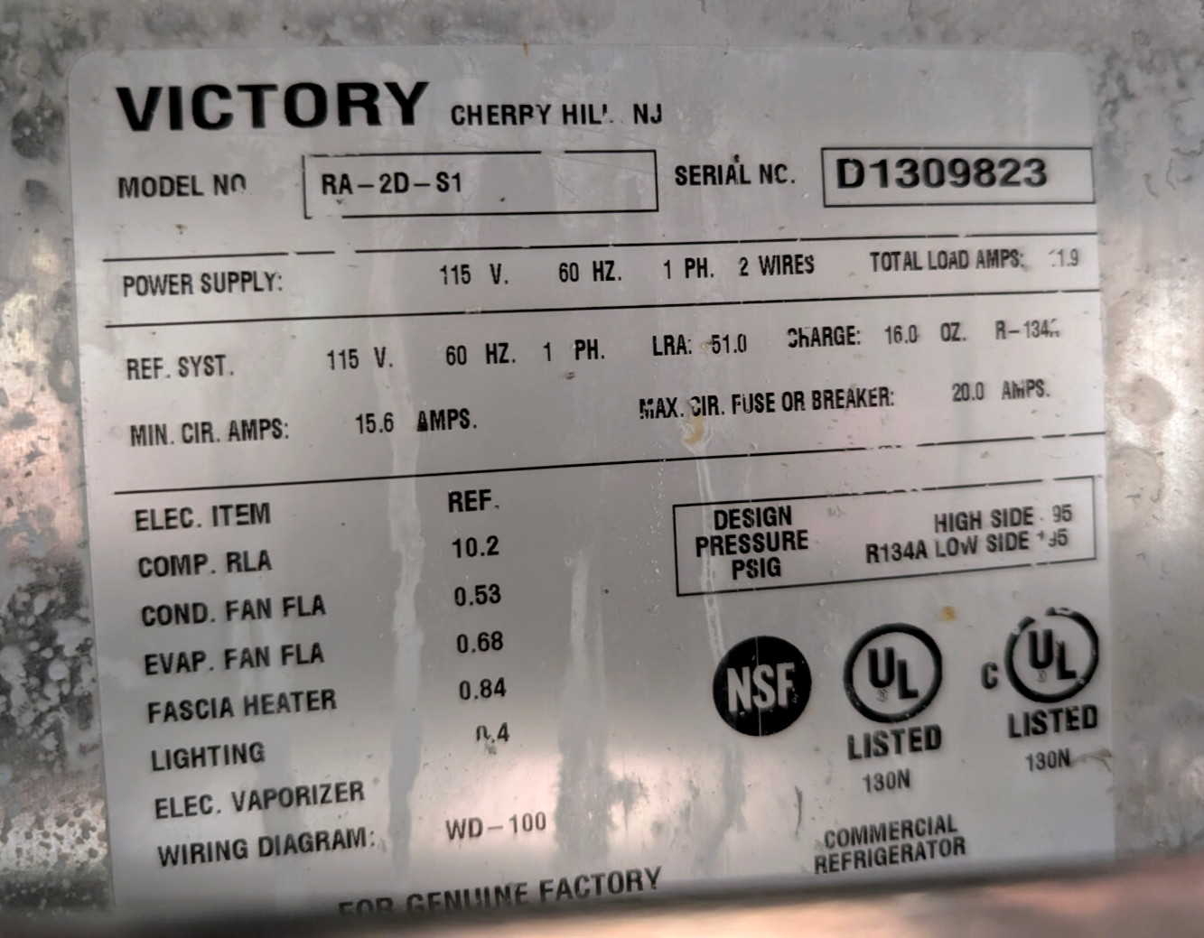 Victory RA-2D-S1 Ultraspec Two Section Reach-In Refrigerator, Glass Half Doors