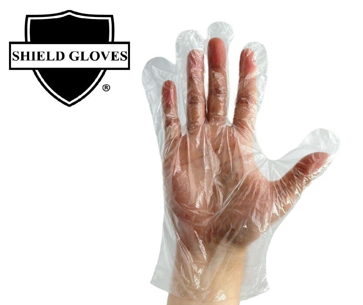1.5 Mil HDPE Food Service Gloves Clear Polyethylene 10000 Pieces Medium