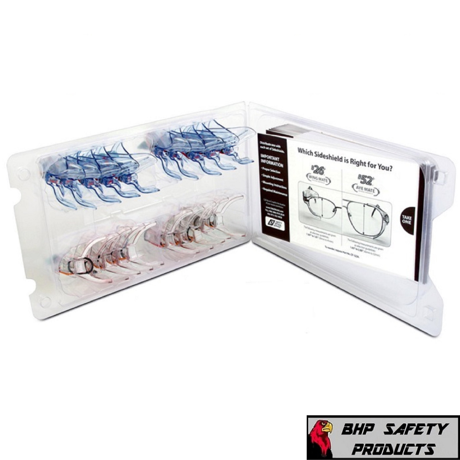 (10 PAIR B26+/10 PAIR B52+) COMPLIANCE PACK SAFETY SIDE SHIELDS FOR RX GLASSES