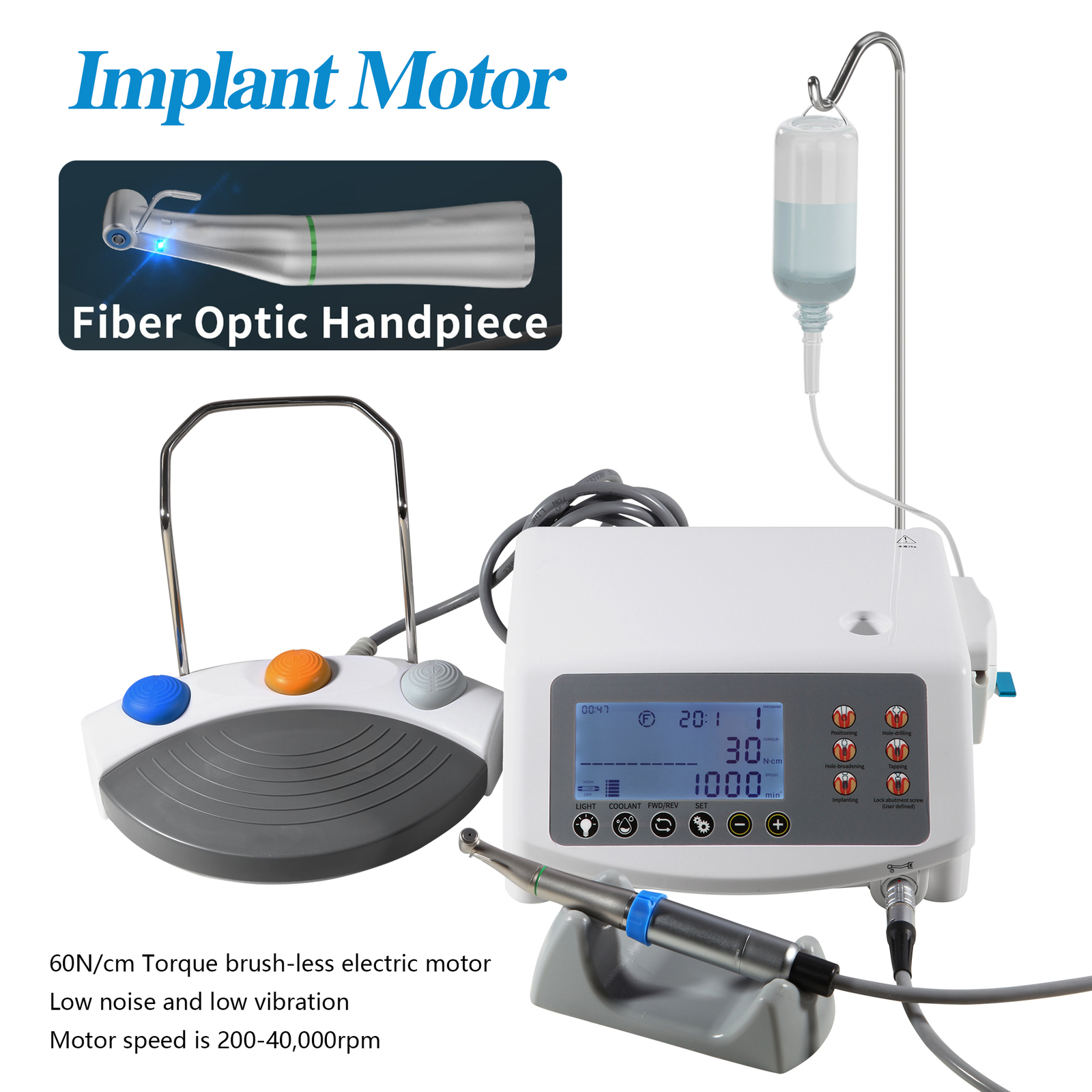 Dental Implant Motor Surgical System LED +20:1 Contra Angle Handpiece Fit N