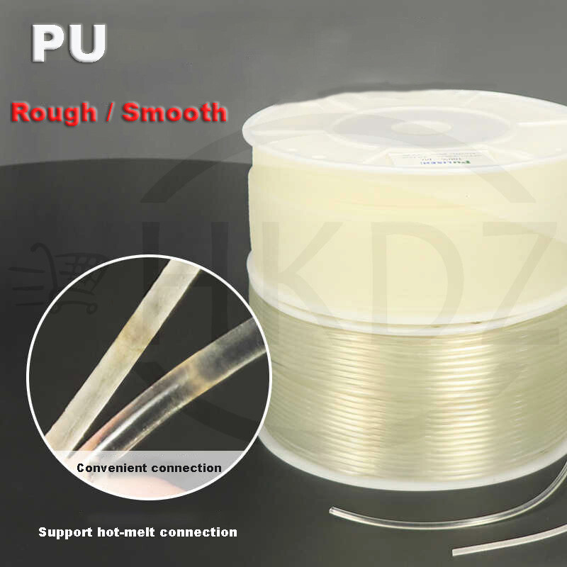 PU Solid Round Belts Polyurethane Drive Belting Diameter 2mm-12mm Rough / Smooth