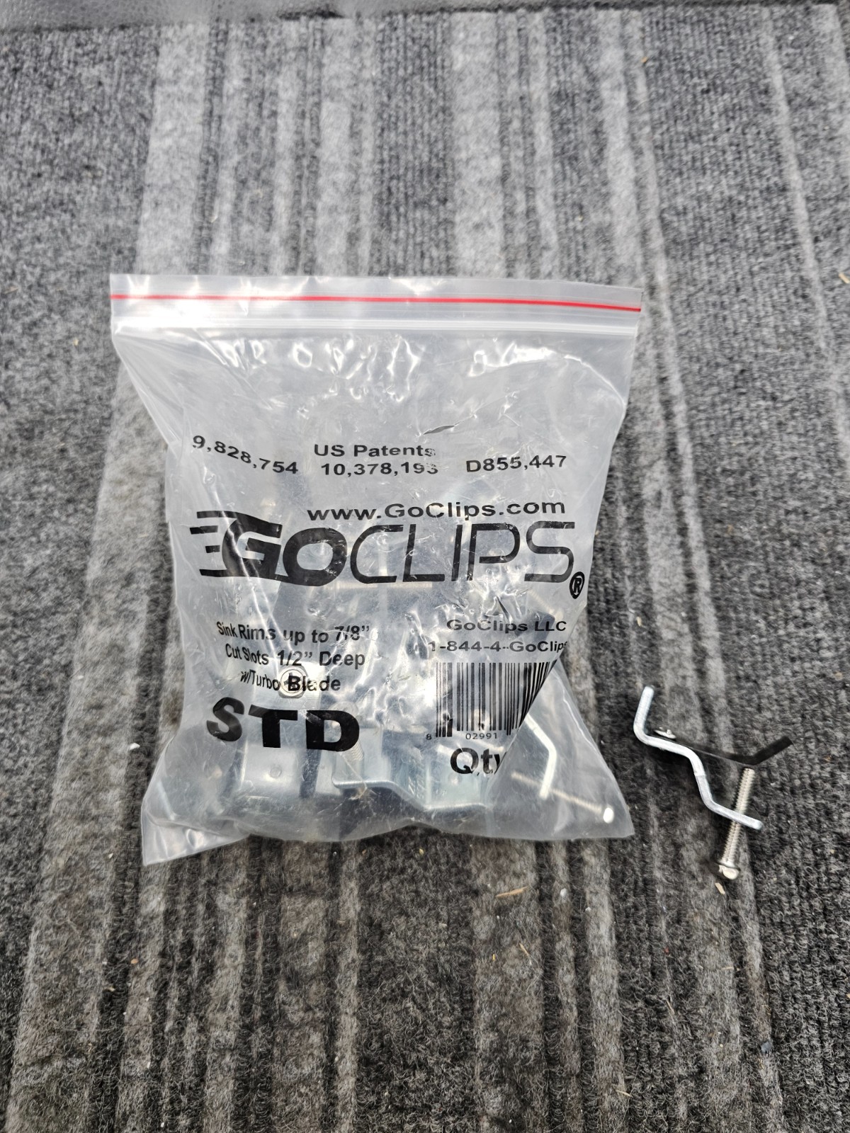 (QTY 25) GoClips STD 5-Second Anchors for Undermount Sinks Up to 7/8″ Cut Slots