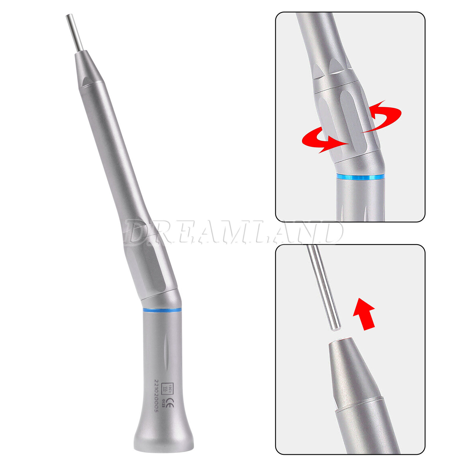 Dental 20 Degree Straight 1:1 Direct Drive Surgical Operation Contra Angle uk