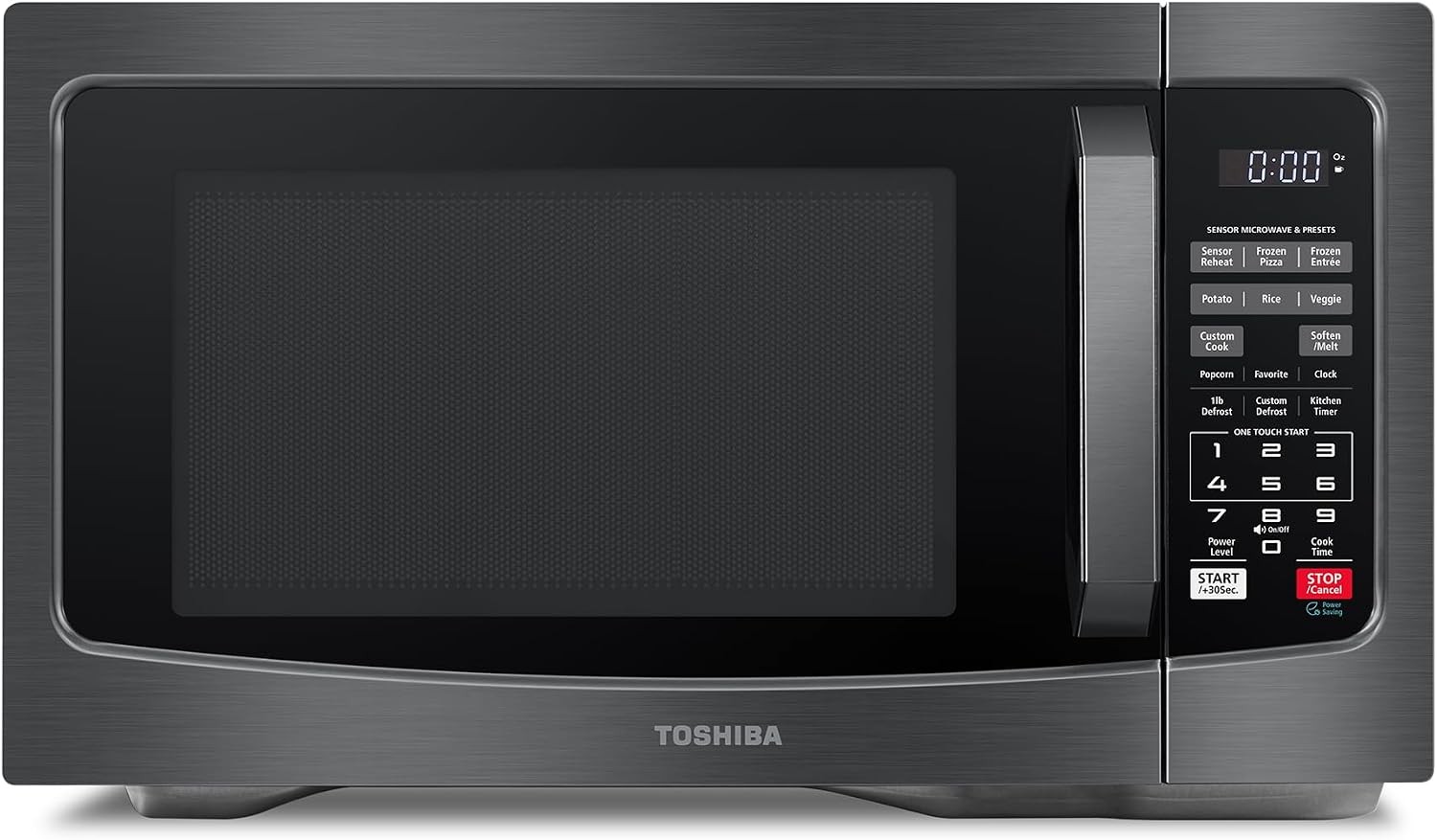 EM131A5C-BS Countertop Microwave Ovens 1.2 Cu Ft 12.4″ Removable Turntable Smart