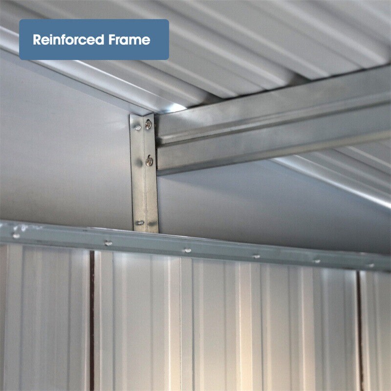 20’x13’ft Heavy Duty Metal Car Garage Shed Galvani Steel Outdoor Storage 3 Doors
