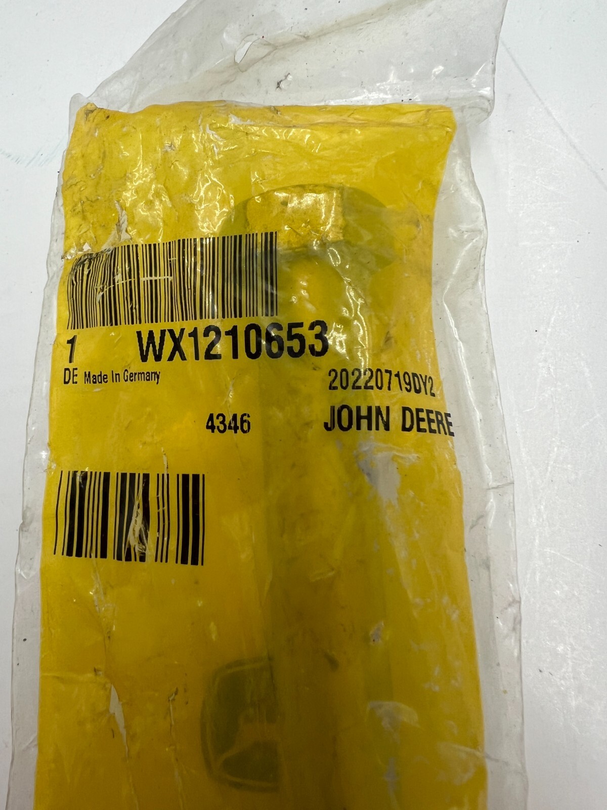 John Deere WX1210653 Hexagonal Cap Screw Length 6.4 in Fits 1210653