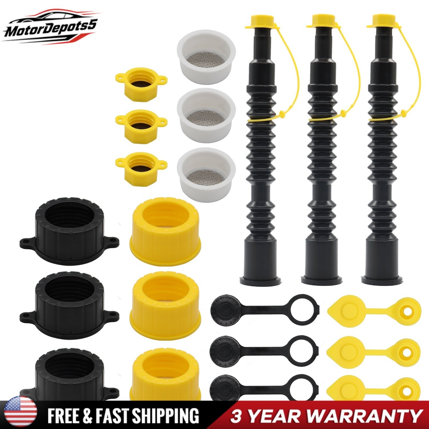 3* Replacement Spout with Vent Kit For Old Gas Can Fill Fuel Diesel Water Jug US