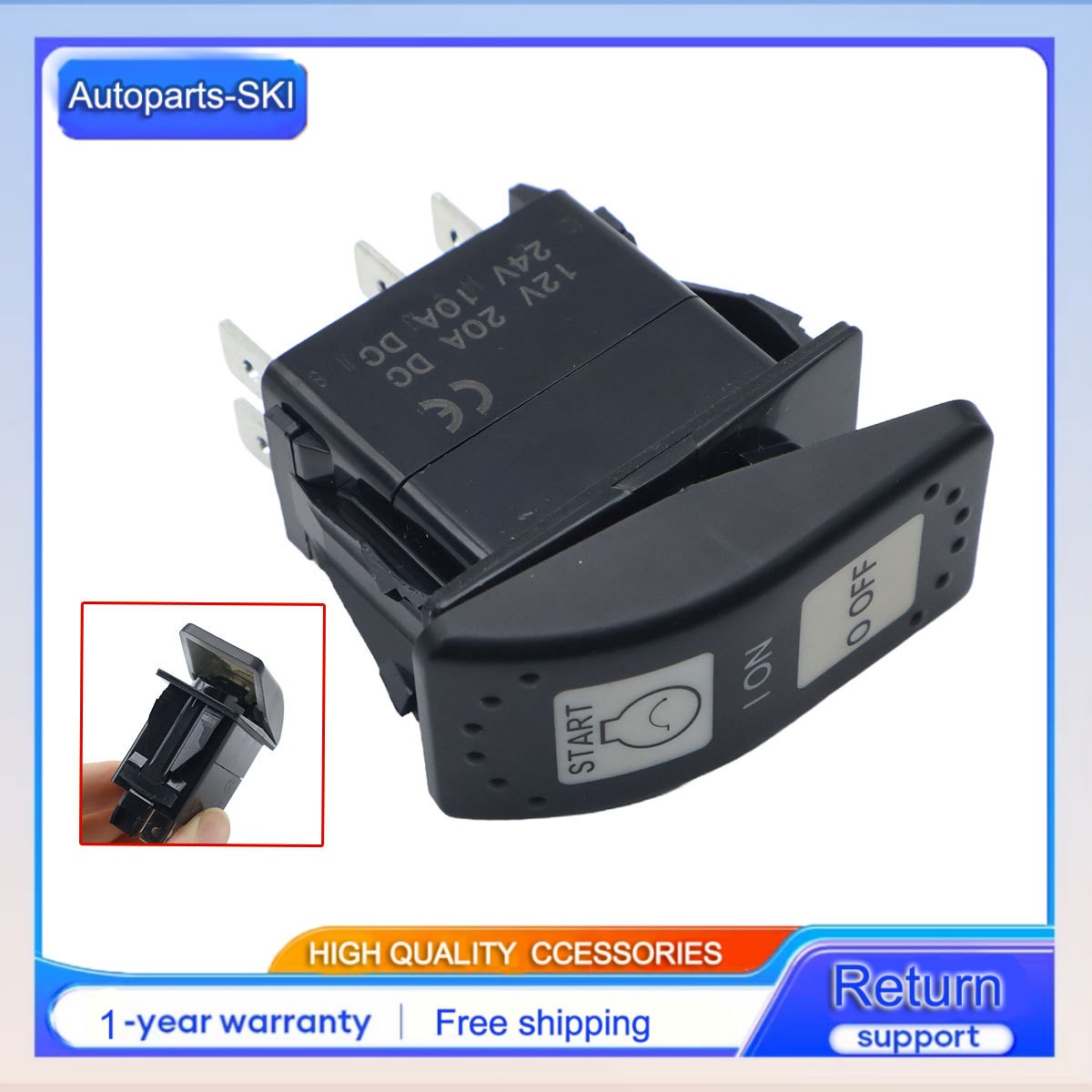 New Rocker Switch 02250201-866 Fits For Sullair Air Compressor 02250201866 US