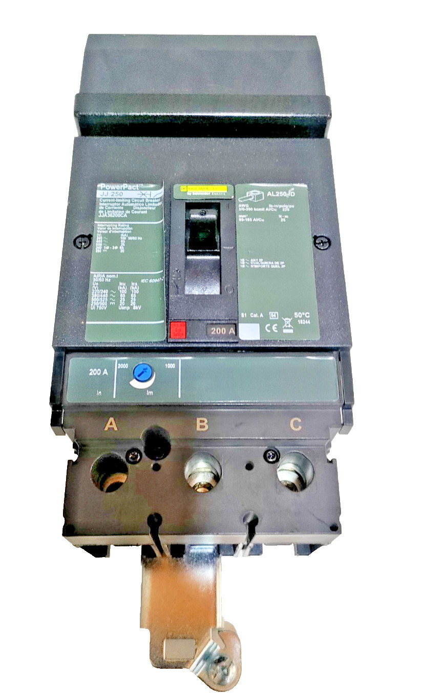 NEW NO BOX Square D JJA3620CA 200A 3 Pole 600V I-Line Power-Pact Circuit Breaker