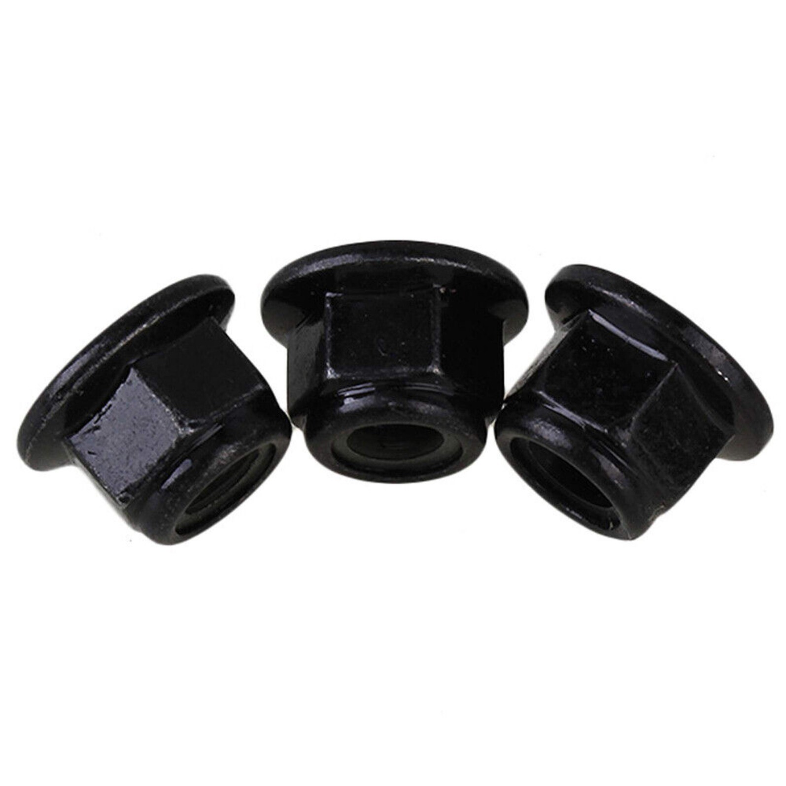 M3 – M8 Flange Nylon Insert Lock Nuts Black Zinc Plated Hex Nylock Nut DIN 6926
