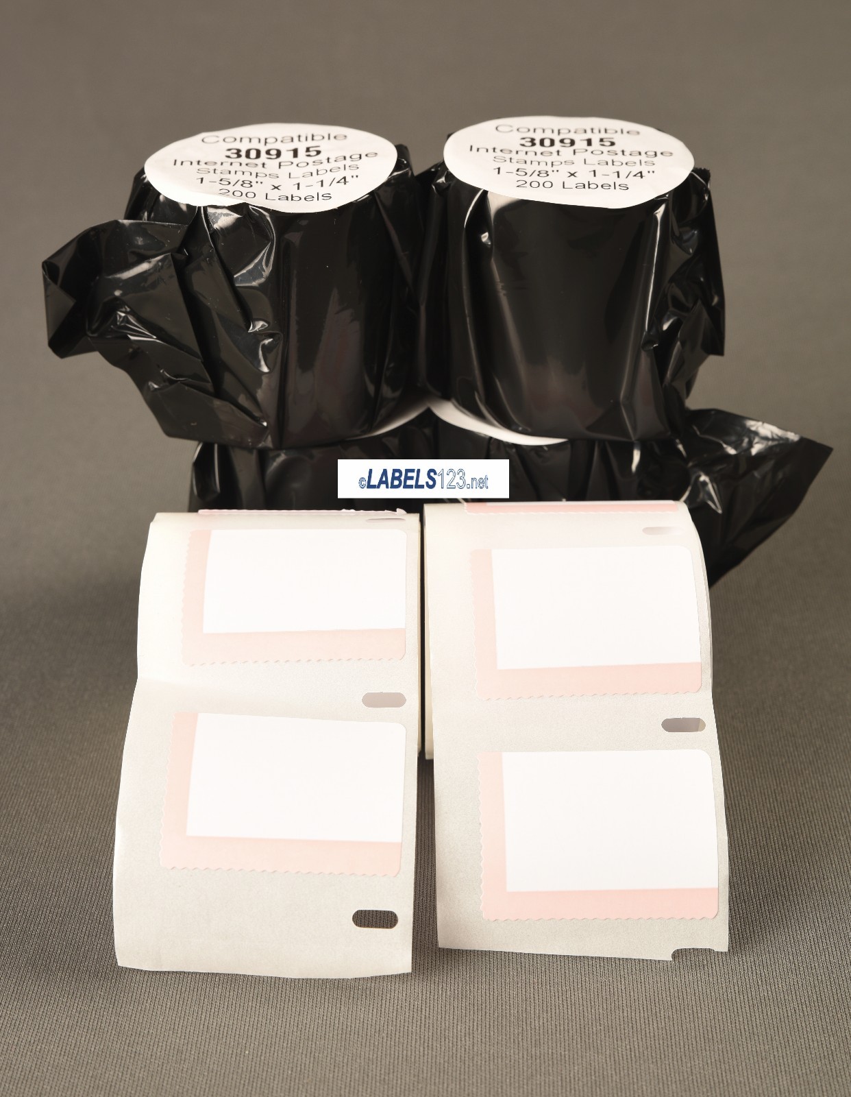 100 Rolls-Compatible Dymo 30915 USPS Postage Stamp Labels 1-5/8” x 1-1/4”