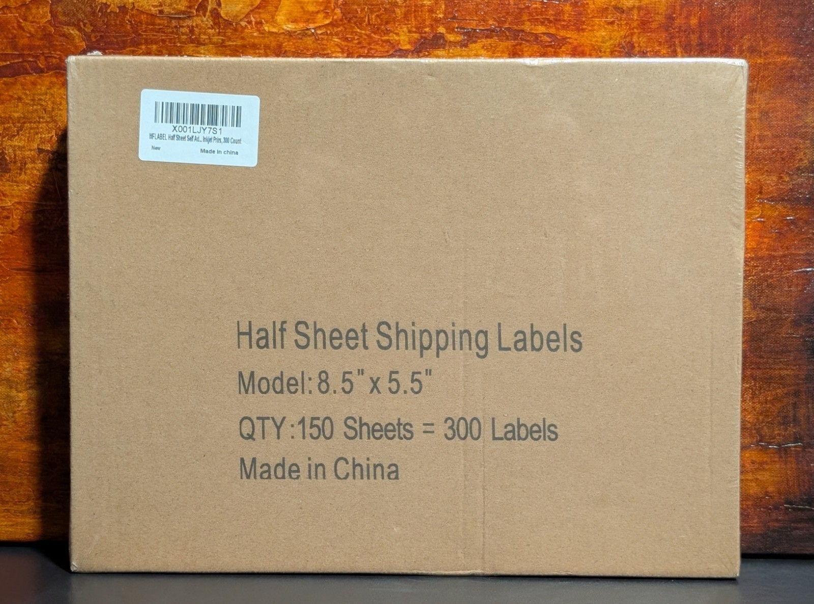 Half Sheet 8.5 x 5.5 Blank Self Adhesive Shipping Labels – 300 Labels – NEW