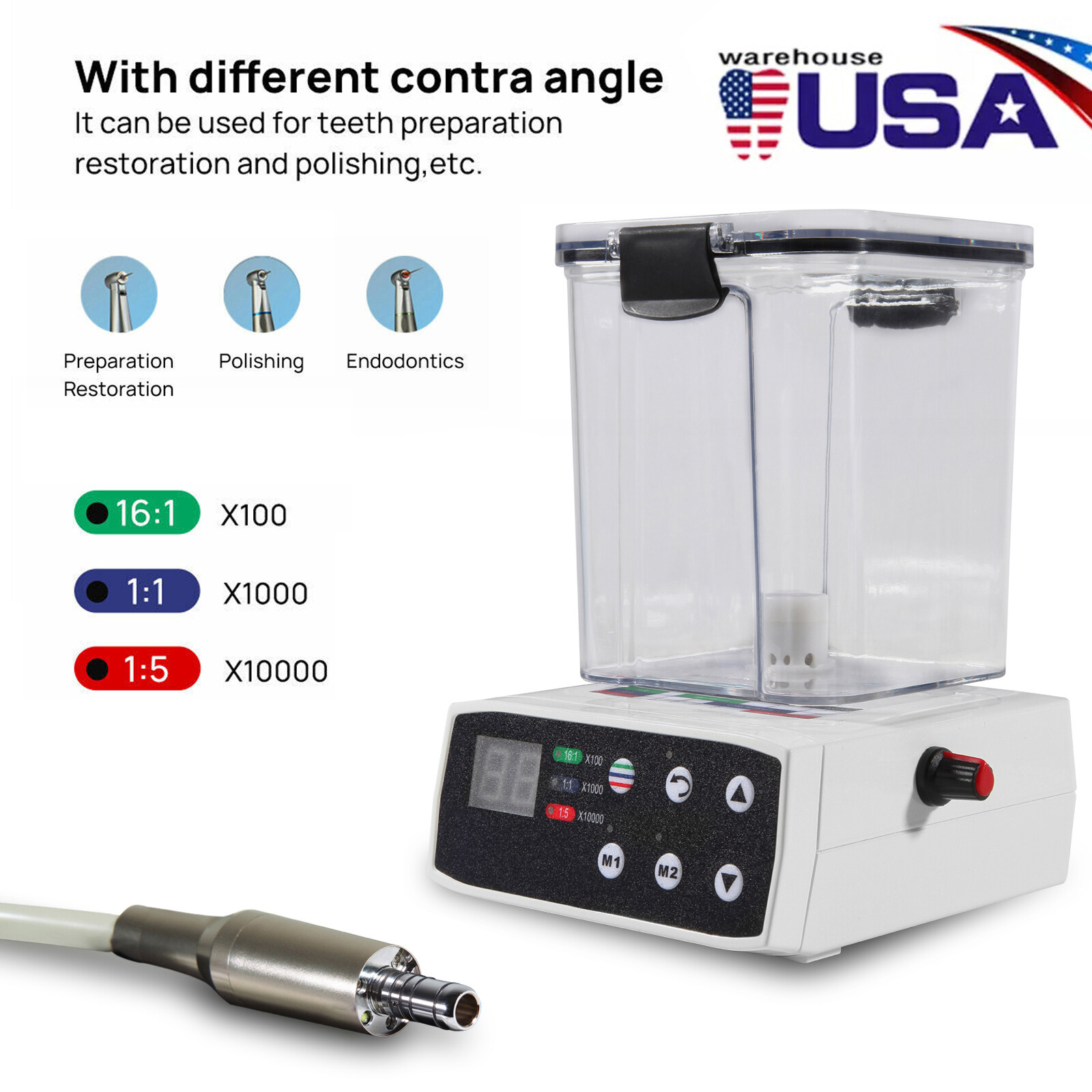 Dental Brushless Electric Micro Motor Self Water For Practice 1:5 1:1 16:1 st