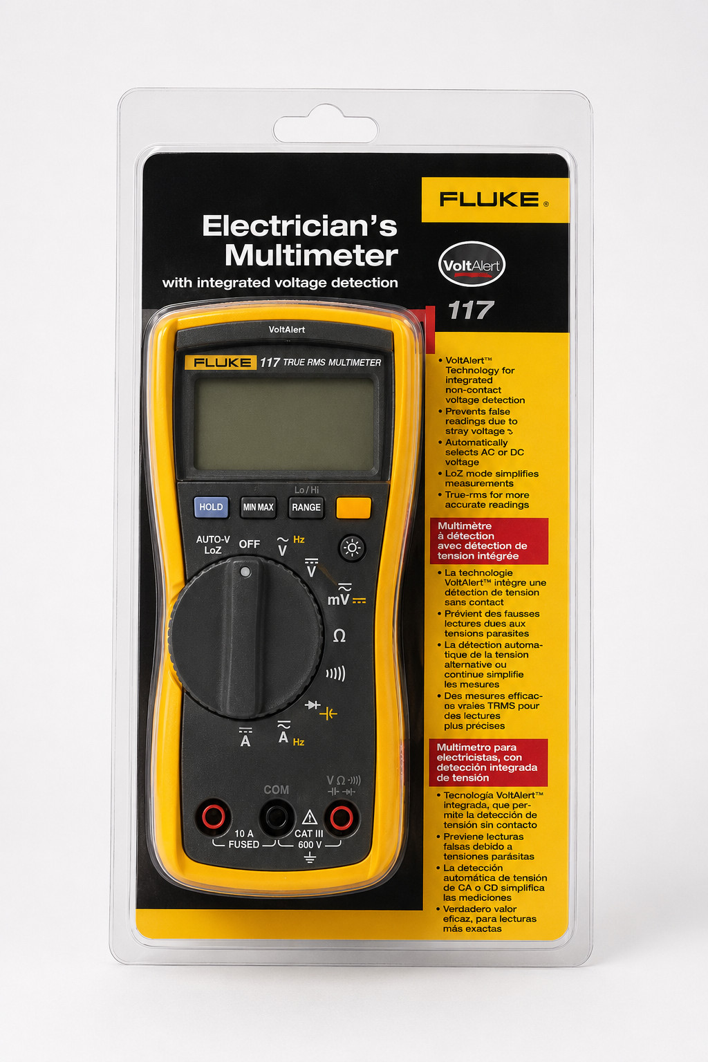Fluke 117 Electrician’s True RMS Multimeter – VoltAlert Non-Contact Voltage NEW