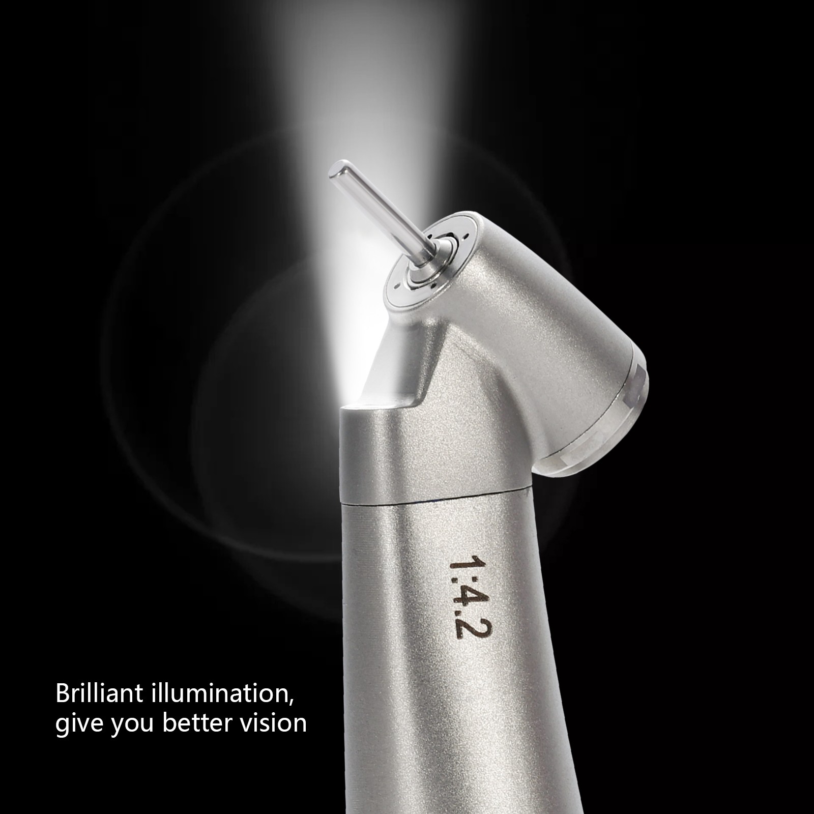 Dental 1:4.2 Increasing LED Contra Angle Surgical 45° Fiber Optic Handpiece