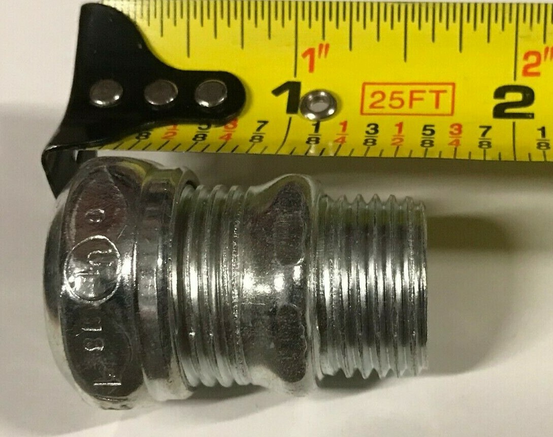 1/2″ STEEL COMPRESSION CONDUIT CONNECTOR, PLATED, NEW, 2 PIECES PER LOT