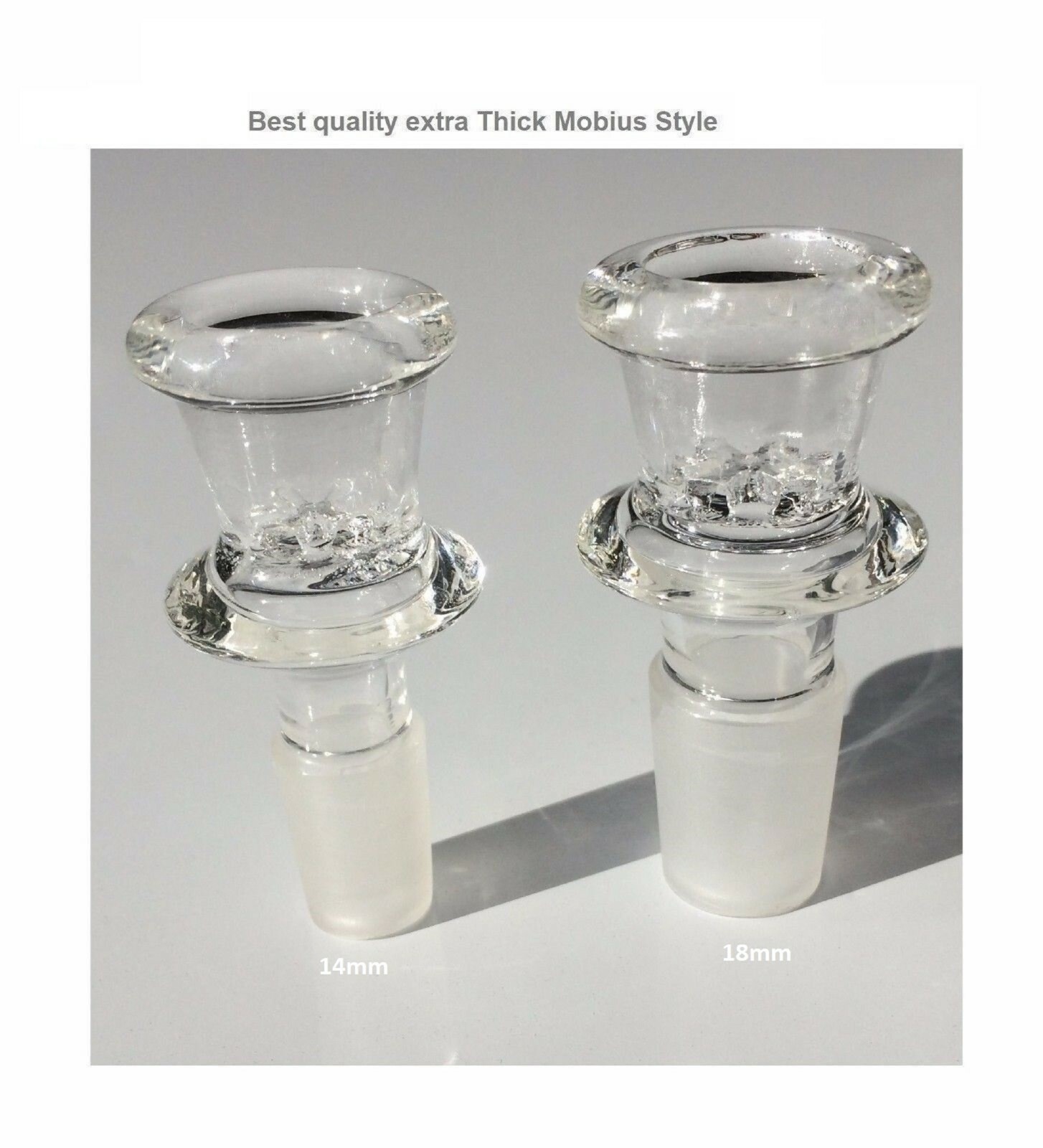 14mm 18mm Glass Bowl Thick Mobius Style Best Male slide Screen BEST SELLER2024