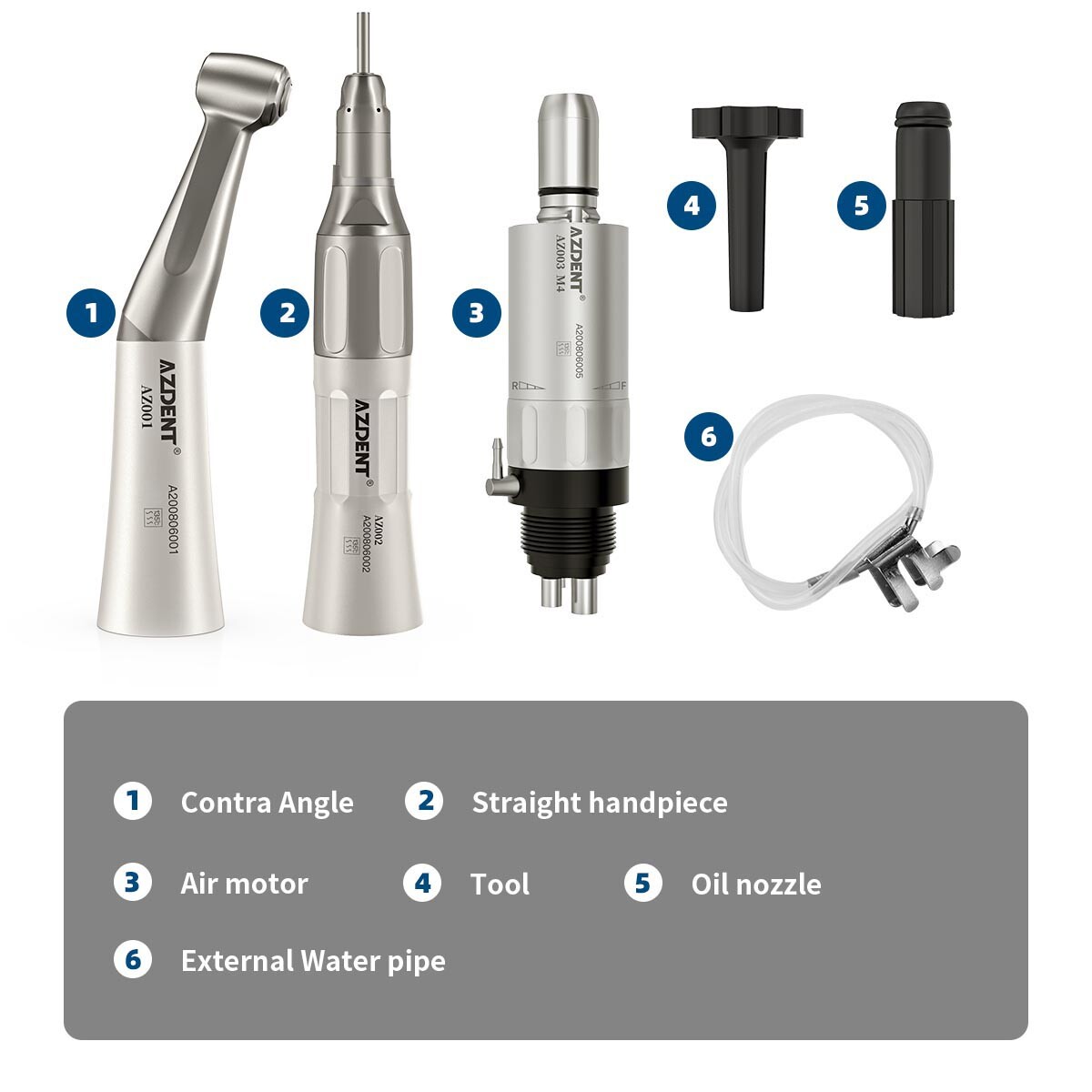 Dental E-generator LED High low Speed Handpiece Turbine kit 2/4Hole