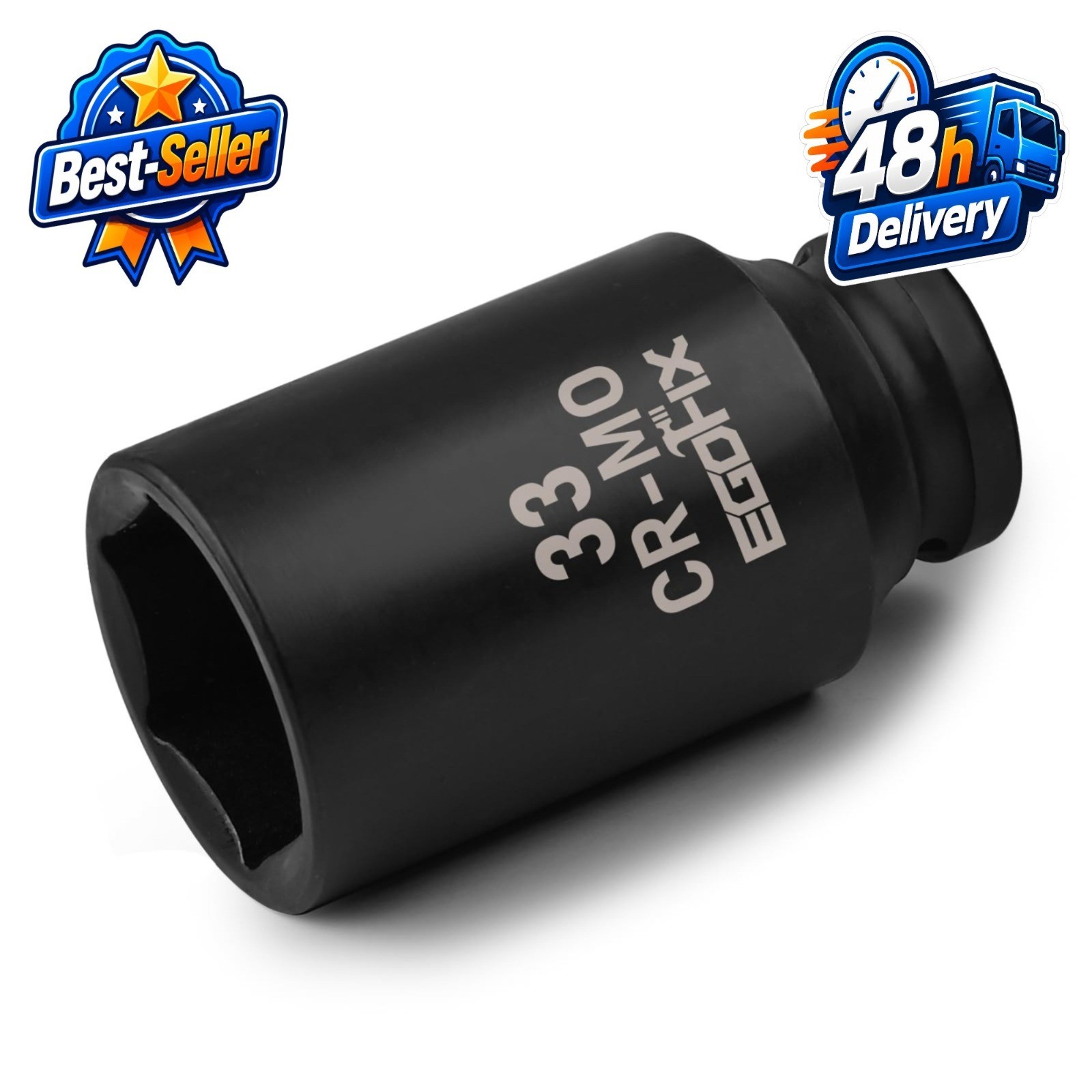 EGOFIX 1/2″ Drive Deep Impact Socket 33mm Axle Nut CR-MO 6 Point