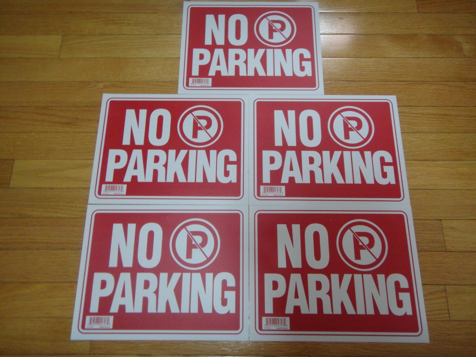 5X- Red & White Flexible Plastic “NO PARKING” Sign 9 x 12 Inch US Seller