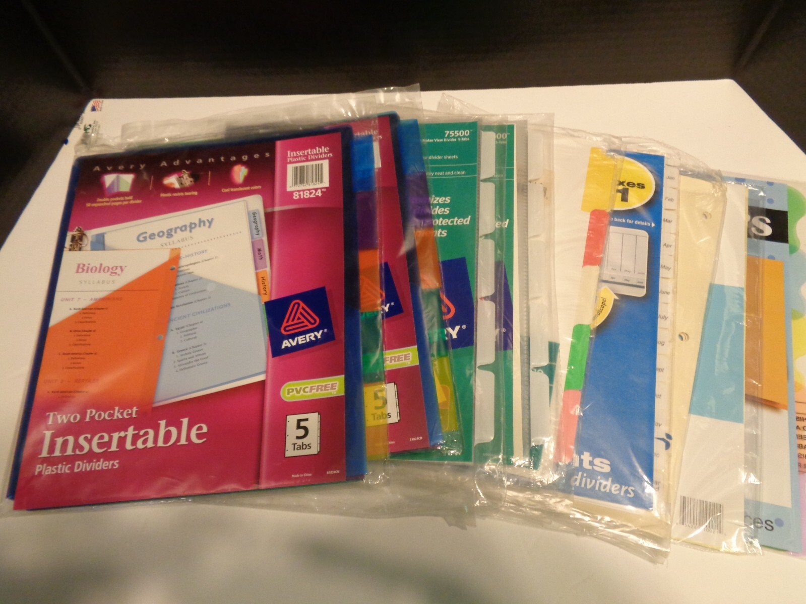 Lot of Avery Sheet and Tab Dividers 10 Pacs – Details in Description