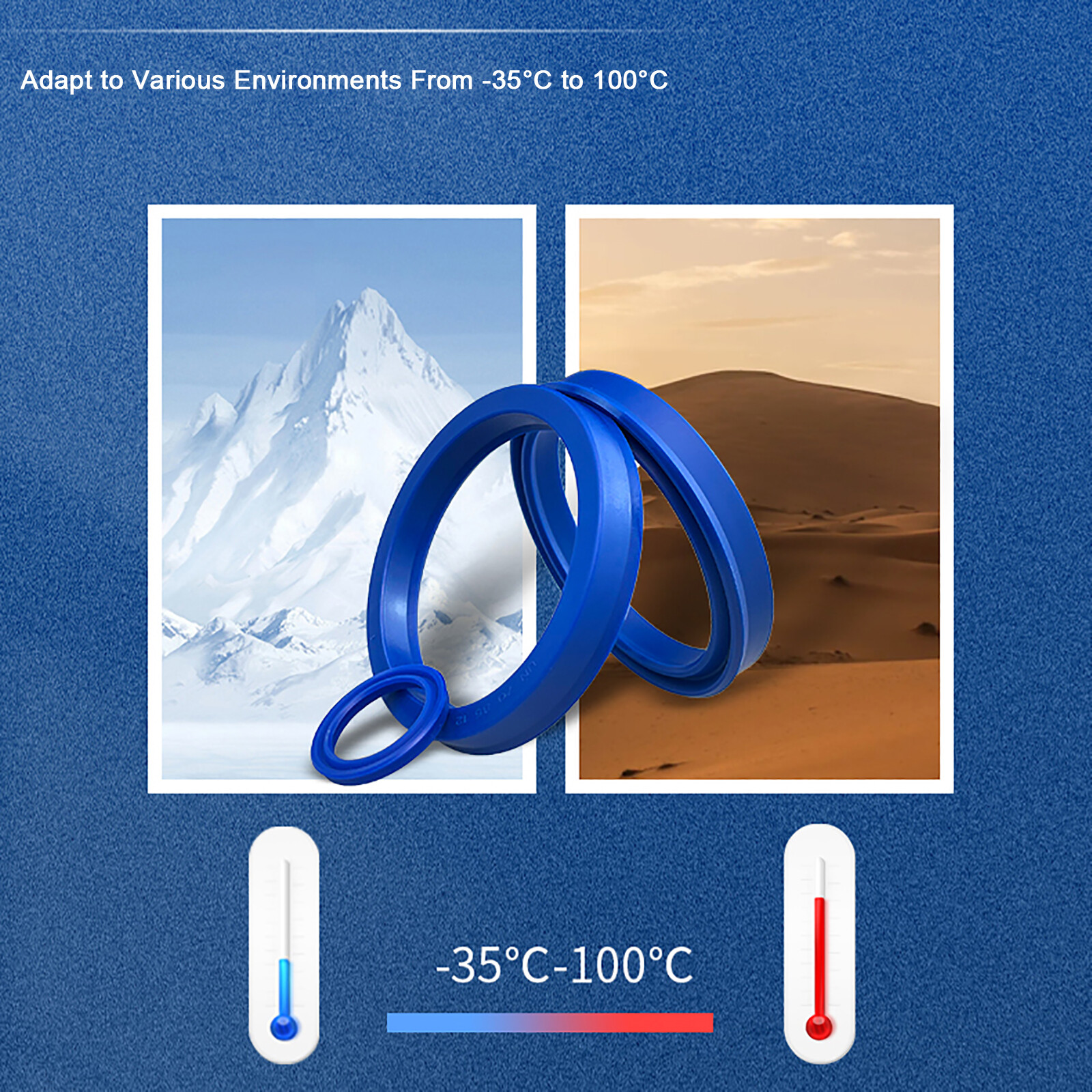5PCS 40-48mm PU Rod Seal Hydraulic U-Cup UN-Type For Hydraulic Piston Cylinder