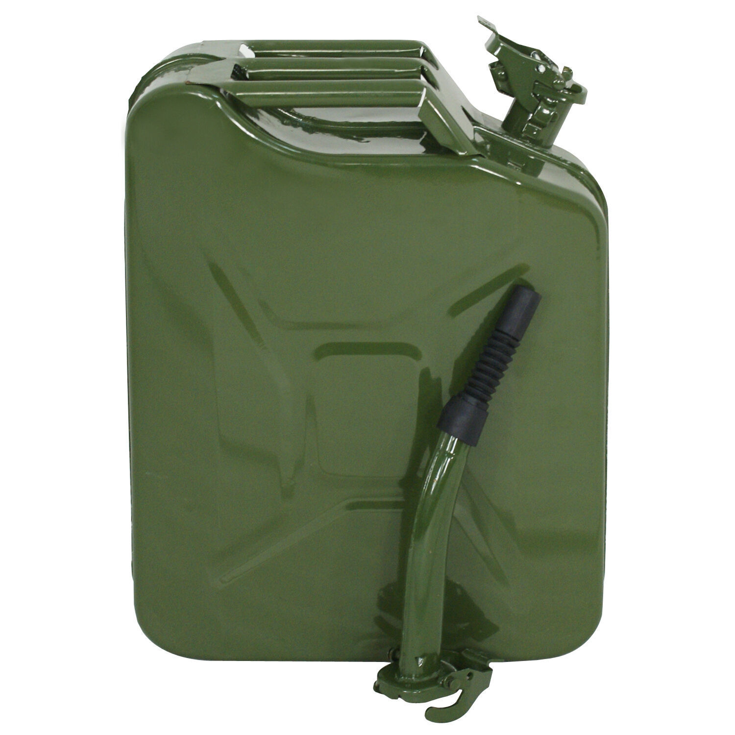 Jerry Can 5 Gallon 20L Gas Can Army Backup Metal Steel Tank with Spout Green