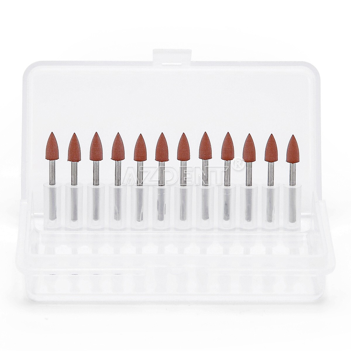 12pcs AZDENT Dental 0413 Brownie Polishers Friction Grip FG 1.6mm Mini Points
