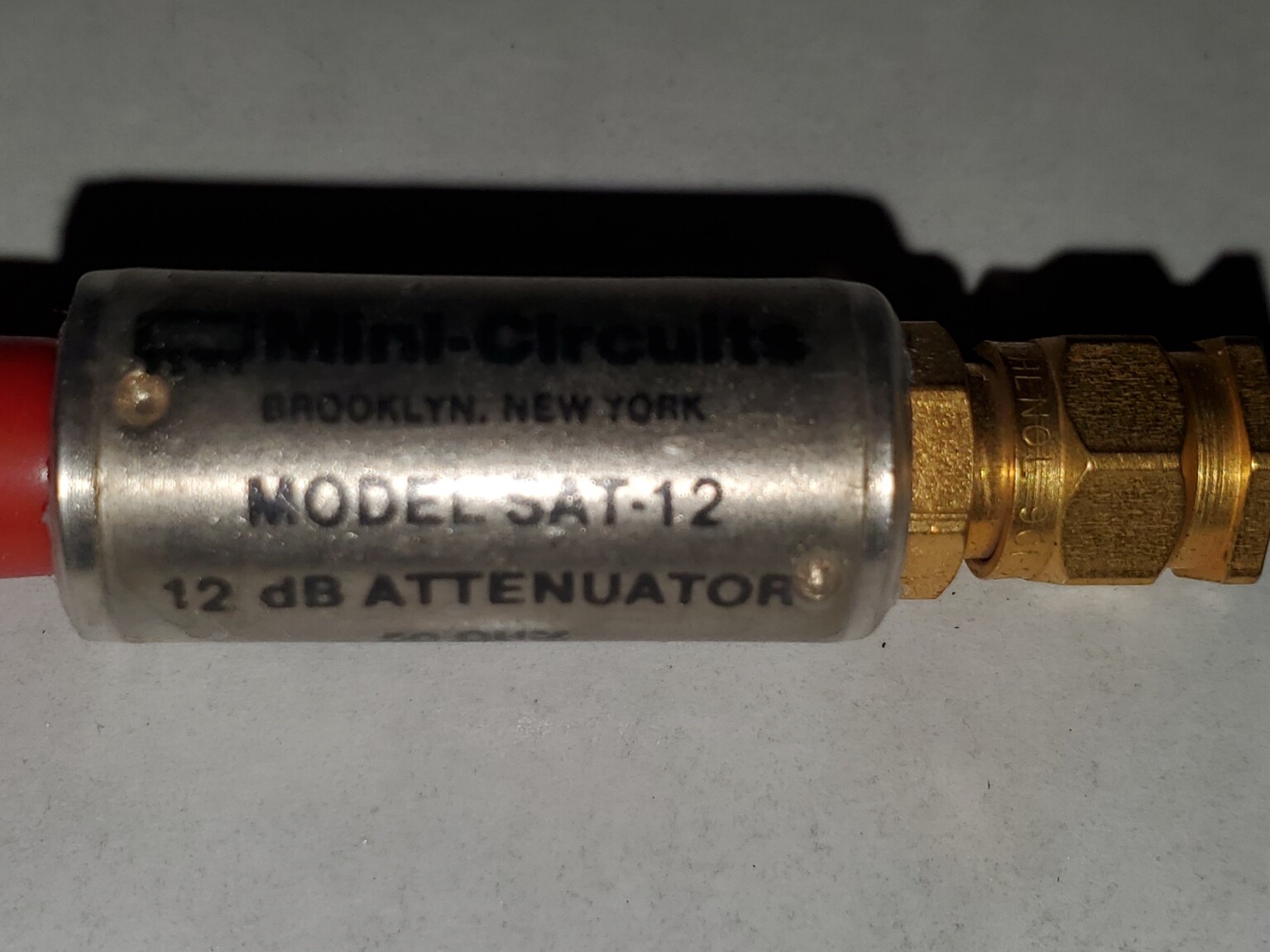 MINI CIRCUITS 12 dB ATTENUATOR DC-1.5 GHz #SAT-12 SMA RF MICROWAVE tested
