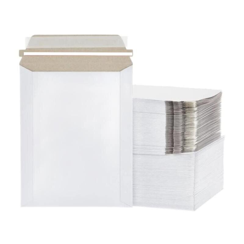 500 – 12.75″ x 15″ White Rigid Stay Flats Self-Seal Cardboard Envelope Mailers