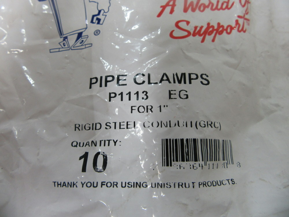 Unistrut P1113 EG Pipe Clamp Pairs 50 Pair