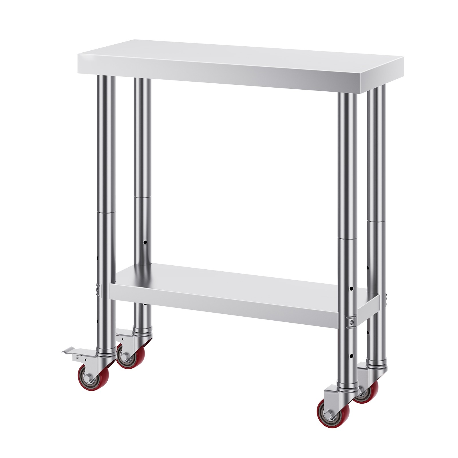12″ x 30″ Kitchen Work Table With Wheels Commercial Kitchen Restaurant Table