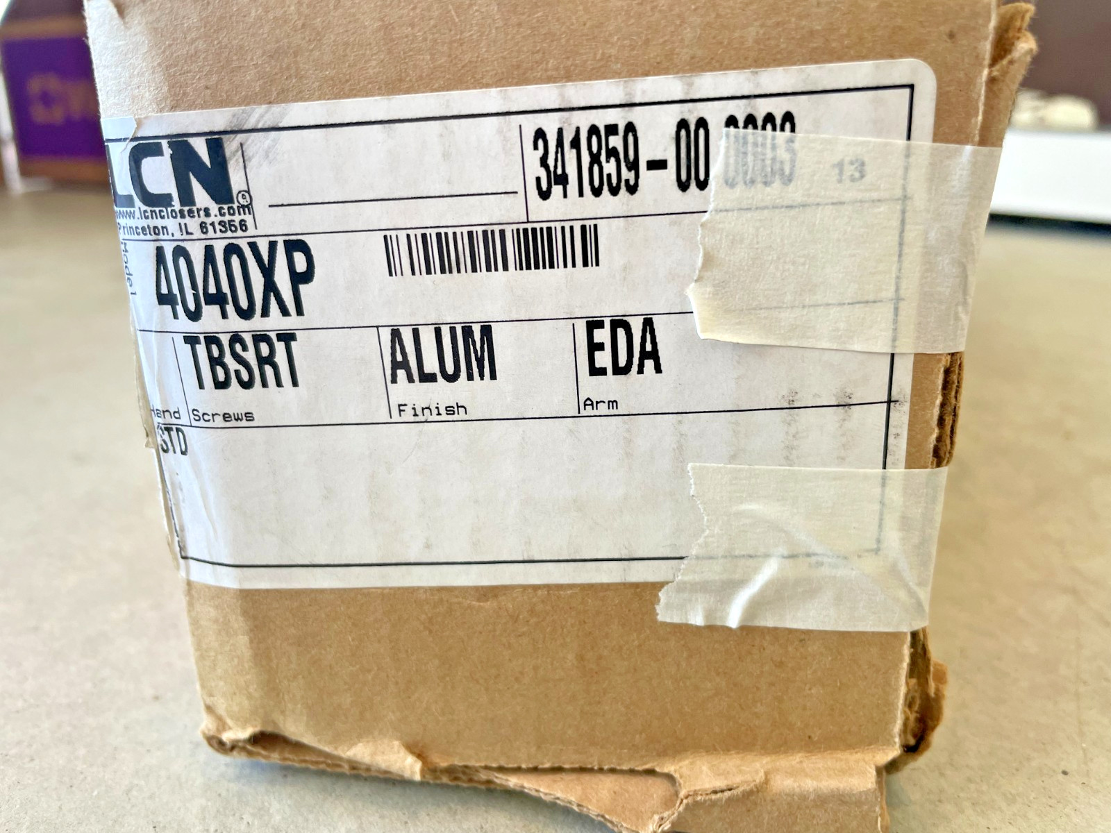 LCN 4040XP TBSRT Door Closer Aluminum Finish EDA Arm Complete w/ Hardware