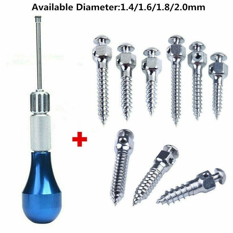 Dental Orthodontic Titanium Micro Implant Mini Screws Self-Drilling Screwdriver