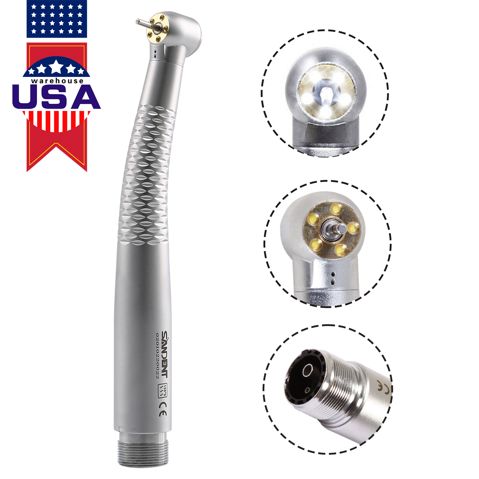 1-5*Five Light LED E-generator Dental Fiber Optic High Speed Handpiece /Rotor ns