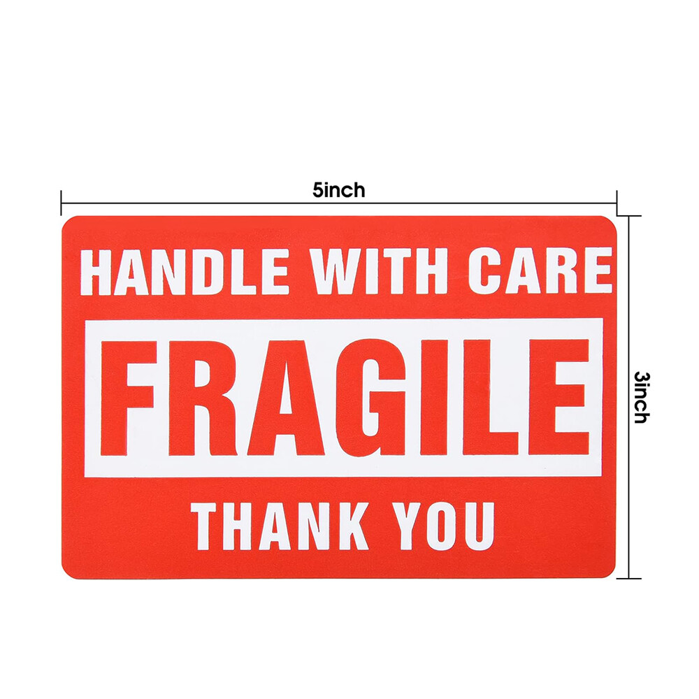3″ x 5″ Fragile Stickers Fragile Labels Handle with Care Self Adhesive 500/Roll