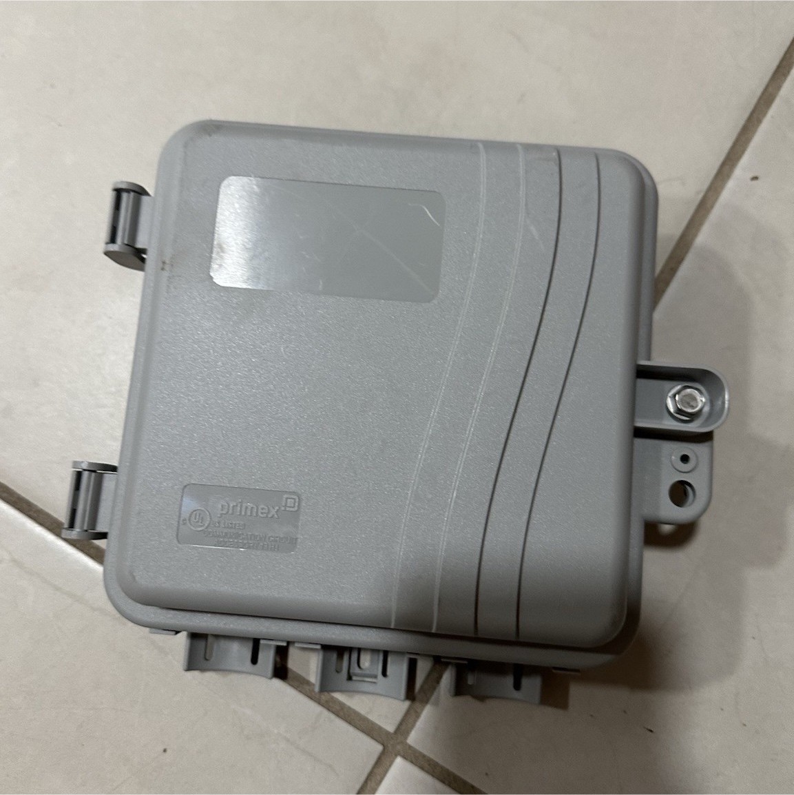 Primex P350 Gray Plastic Indoor/Outdoor Weatherproof Enclosure Box Square Wall