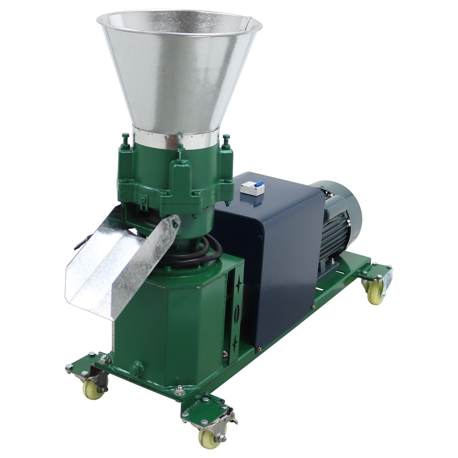 Feed Granulator Animal Feed Pellet Mill Machine 8mm Plate 220V 4.5KW 4Rollers