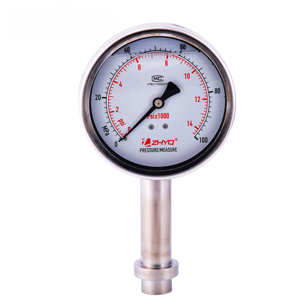 Diameter 100mm Clamp Connection Diaphragm Homogenizer Pressure Gaug