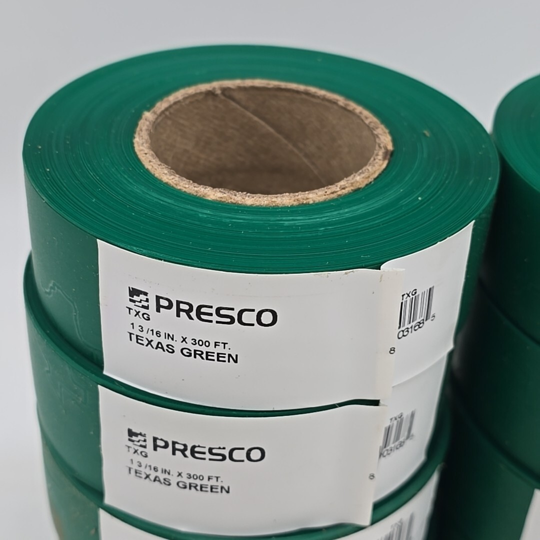Lot of 10 Presco PresGlo Texas Roll Flagging Tape 3 Mils 1-3/16″ x 300ft Neon