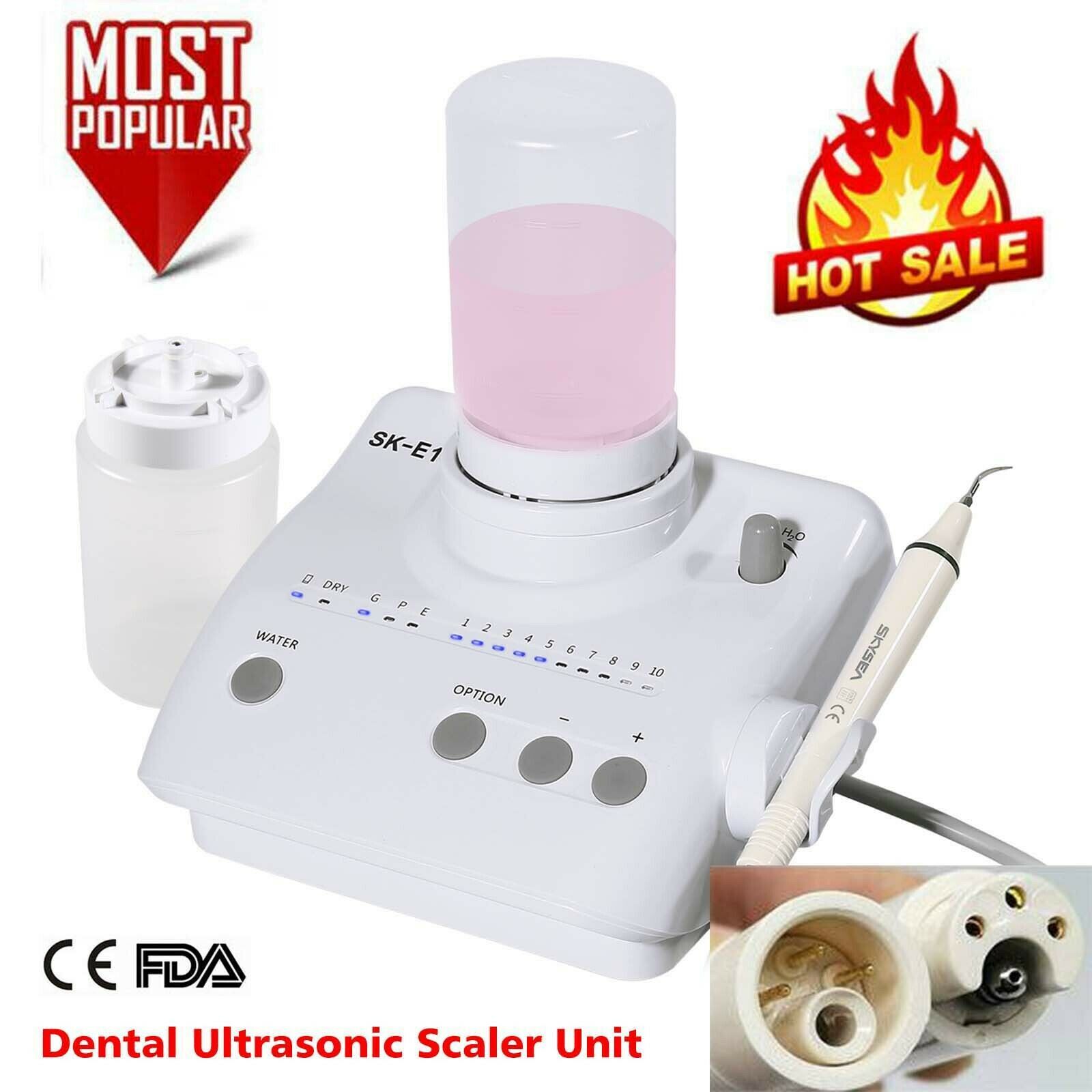 SK-E1 Dental Ultrasonic Electric Scaler 2*Water Bottles Fit Cavitron EMS Tip FDA