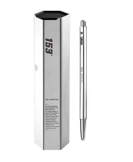 KOREA MONAMI 153 Ballpoint Pen White Gold Color Ballpen MONAMI Limted Edition