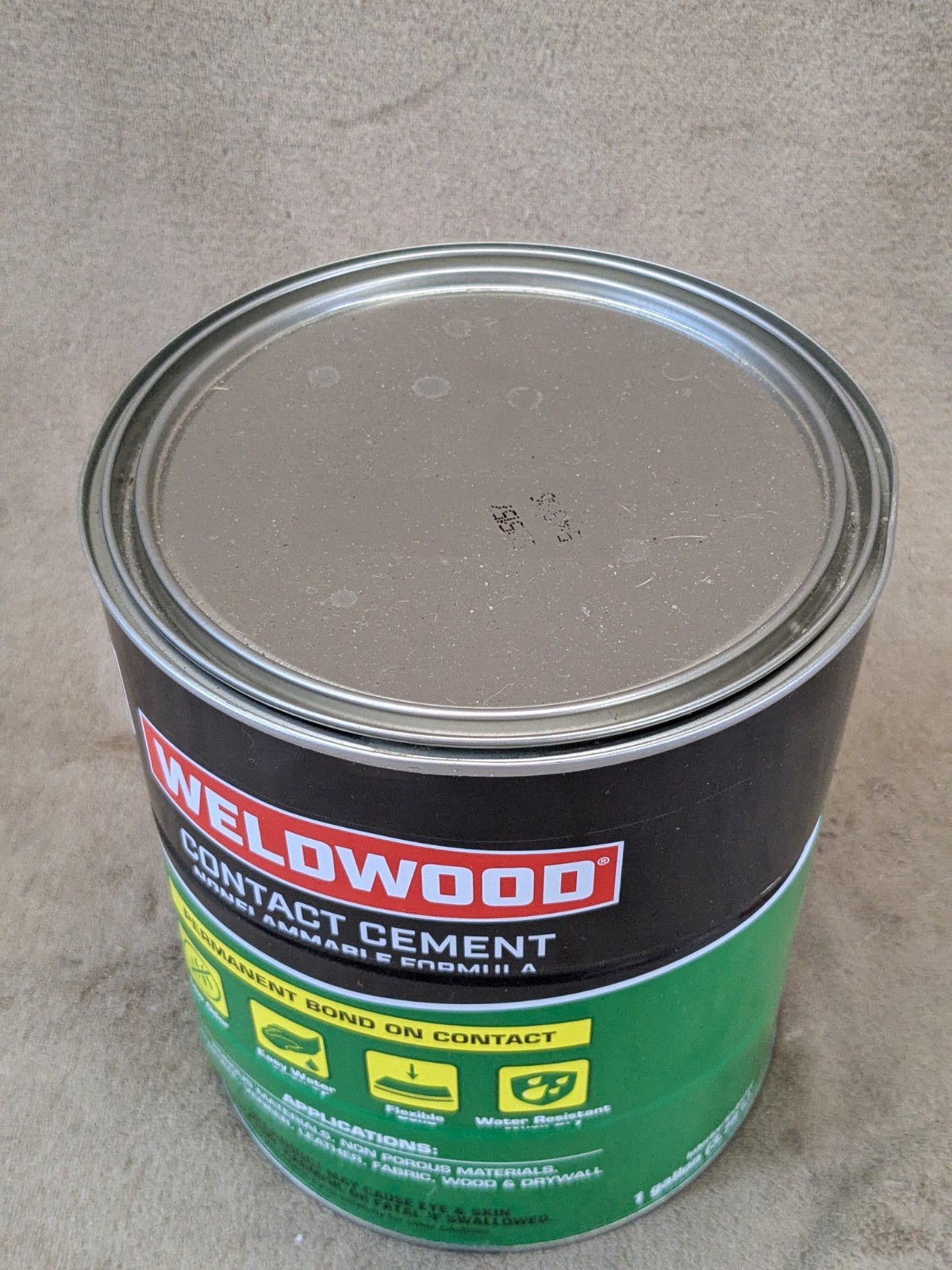 DAP Contact Cement Weldwood Nonflammable Gen Purpose 1 gal Can Natural DENTED